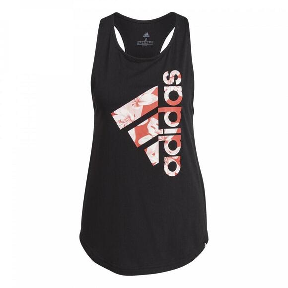 Adidas Womens Printed Graphic Tank Top, BLACK W FLORAL, SIZE XS - Picture 1 of 4